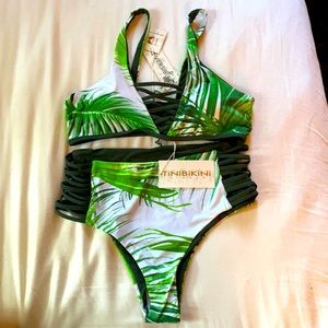 Reversible Tinibikini bathing suit, M